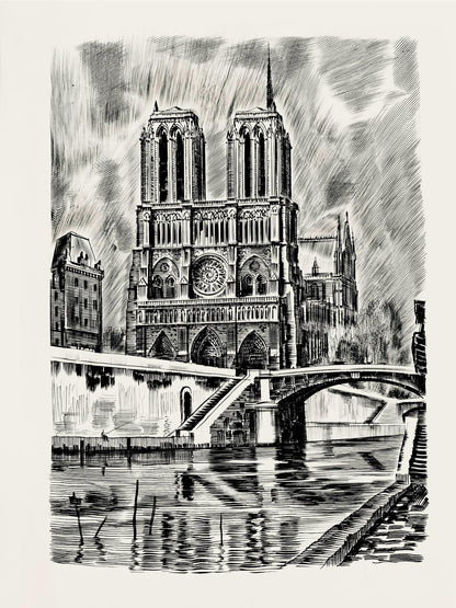 Albert Decaris, Composition, Portrait De A. Decaris, Engraving