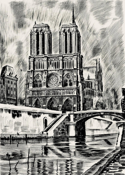 Albert Decaris, Composition, Portrait De A. Decaris, Engraving