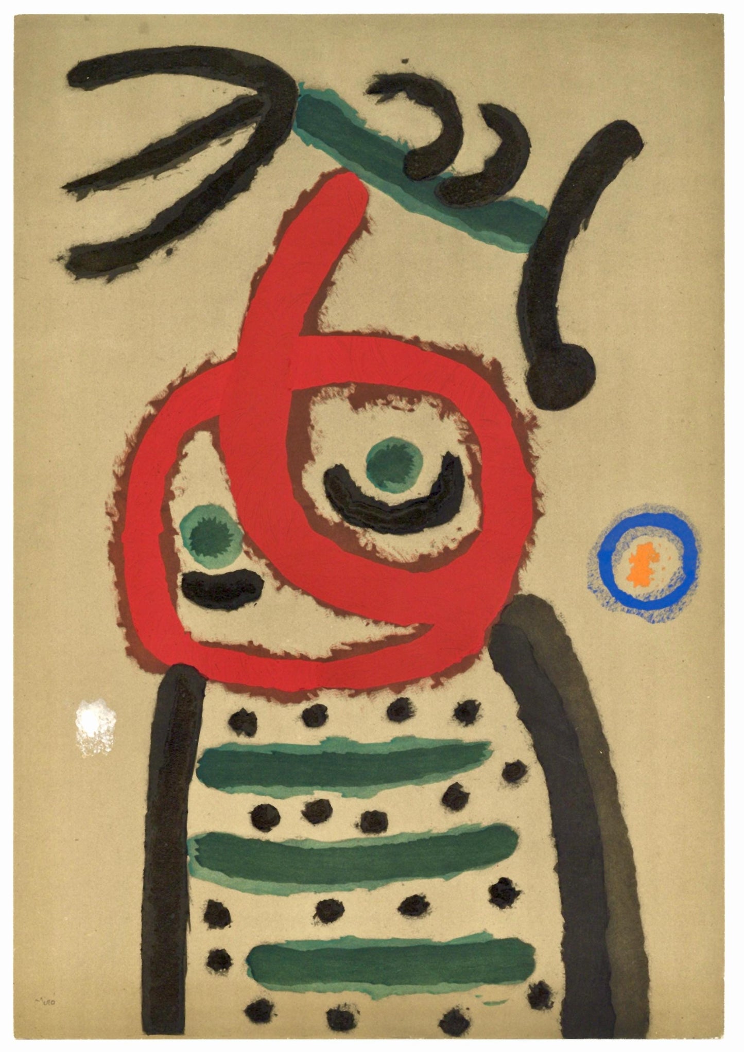 Joan Mir, Composition (Cramer 103; Mourlot 382-383), Mir Cartones 1956-1965, Lithograph