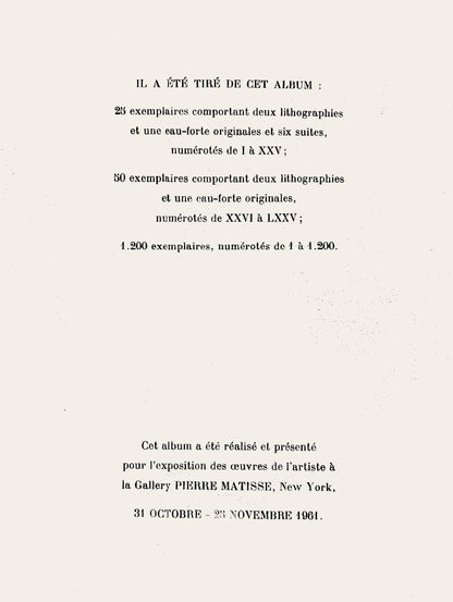 Joan Mir, Composition (Cramer 69; Dupin 292; Mourlot 286-294), Mir 1959-1960, Lithograph