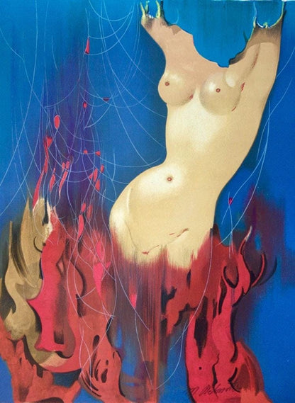 Marcel Delmotte, Composition, Variations Sur L'Imaginaire, Lithograph