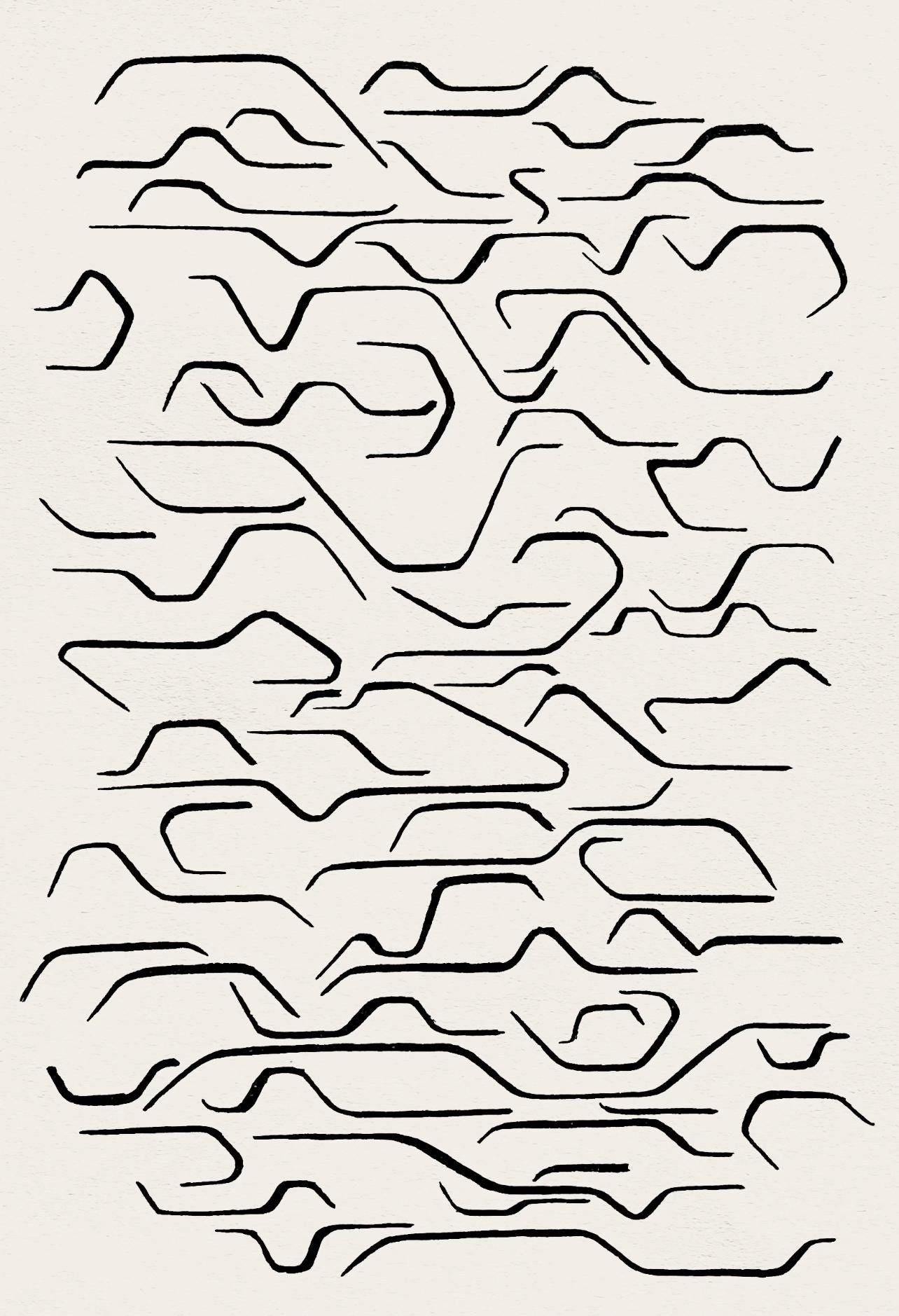 Pablo Palazuelo, Composition, Derrire Le Miroir, Lithograph