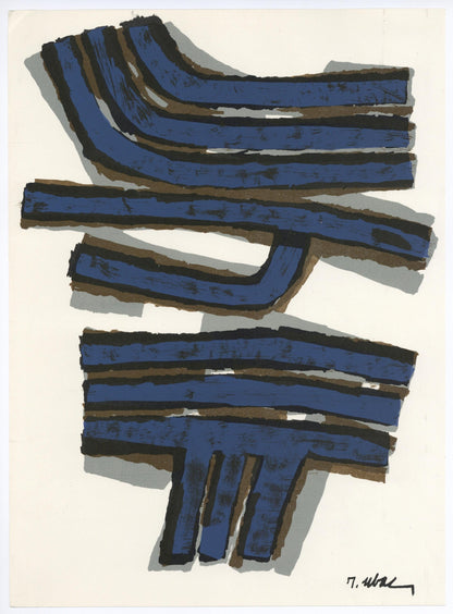 Raoul Ubac, Composition, Derrire Le Miroir, Lithograph