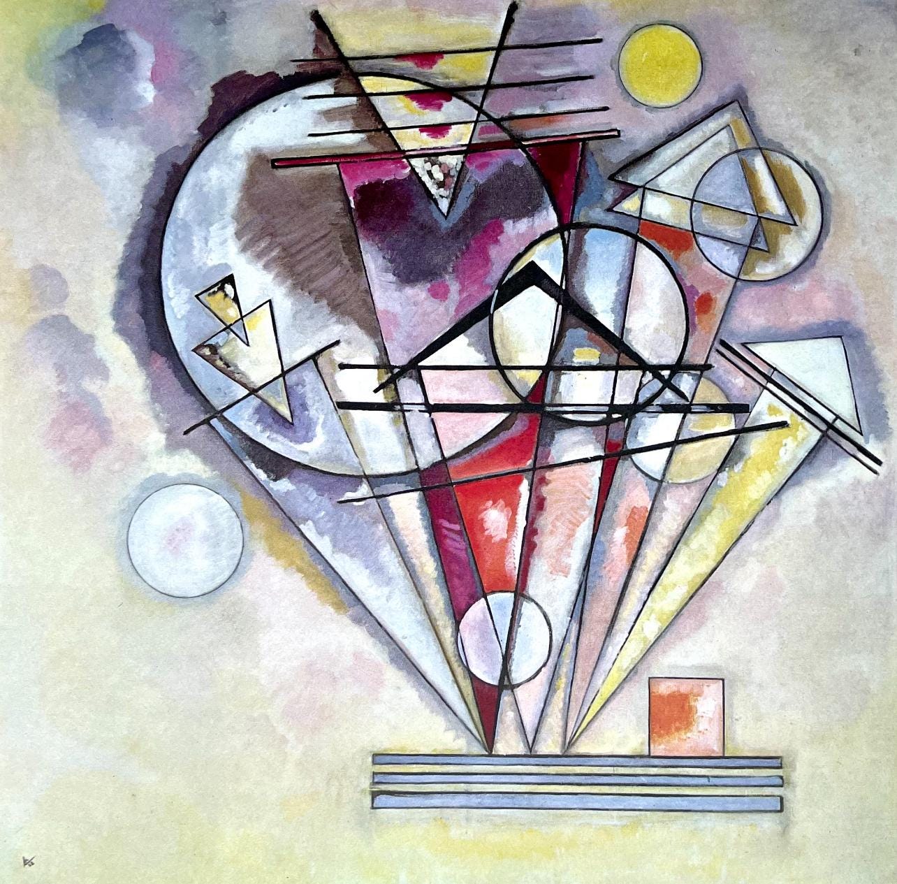 Wassily Kandinsky, Composition, Derrire Le Miroir, Lithograph