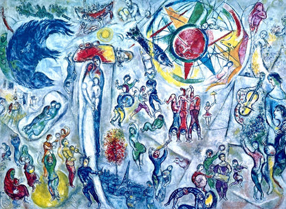 Marc Chagall, Composition, Derrire Le Miroir, Lithograph