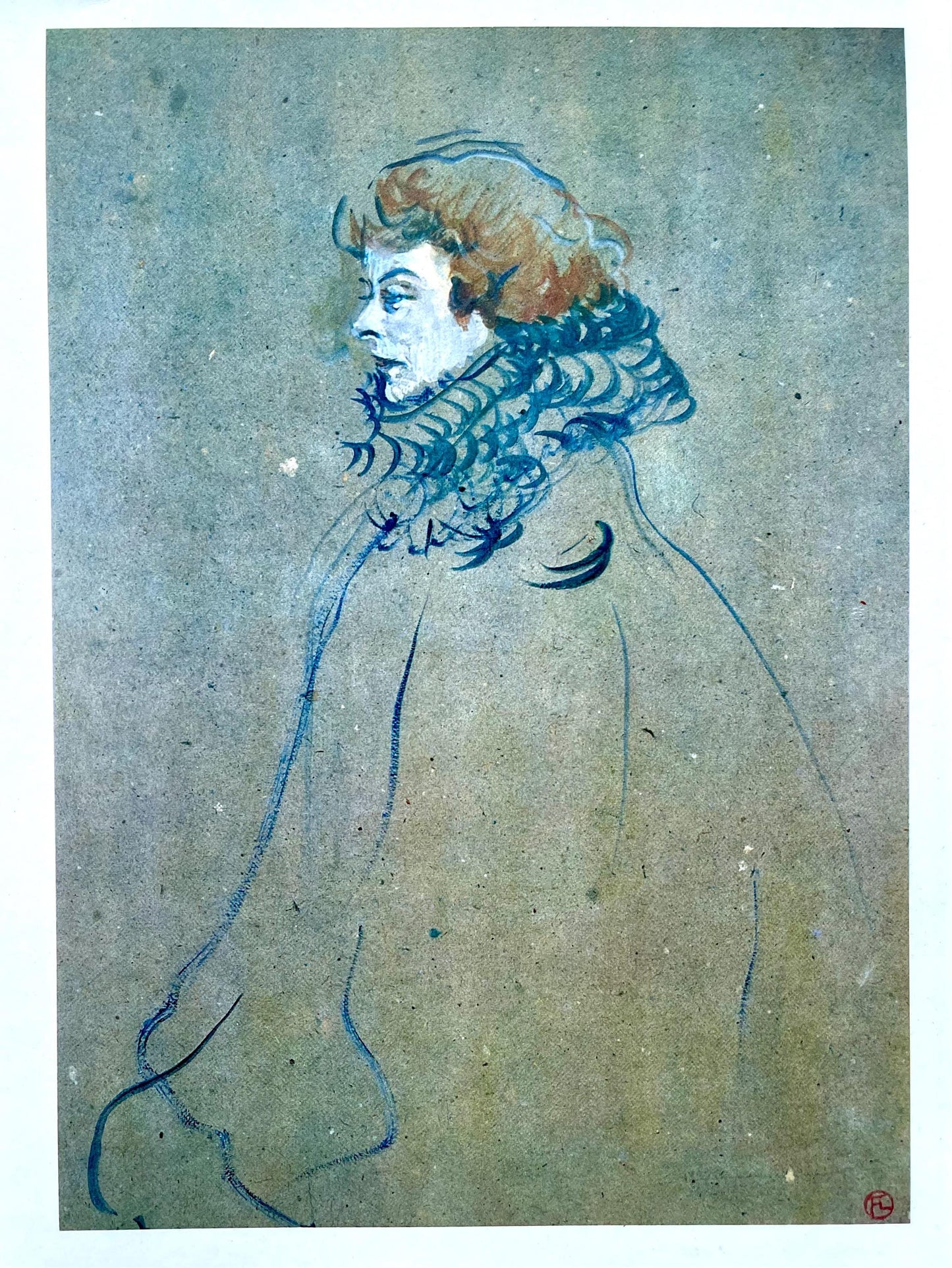 Henri De Toulouse-Lautrec, Composition, Derrire Le Miroir, Lithograph