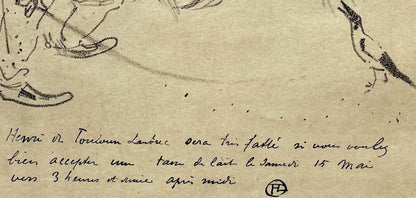 Henri De Toulouse-Lautrec, Composition, Derrire Le Miroir, Lithograph