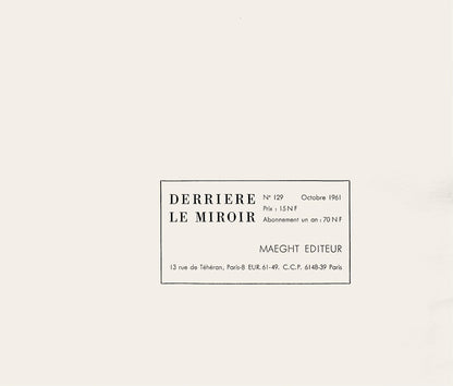 Franois Fiedler, Composition, Derrire Le Miroir, Lithograph