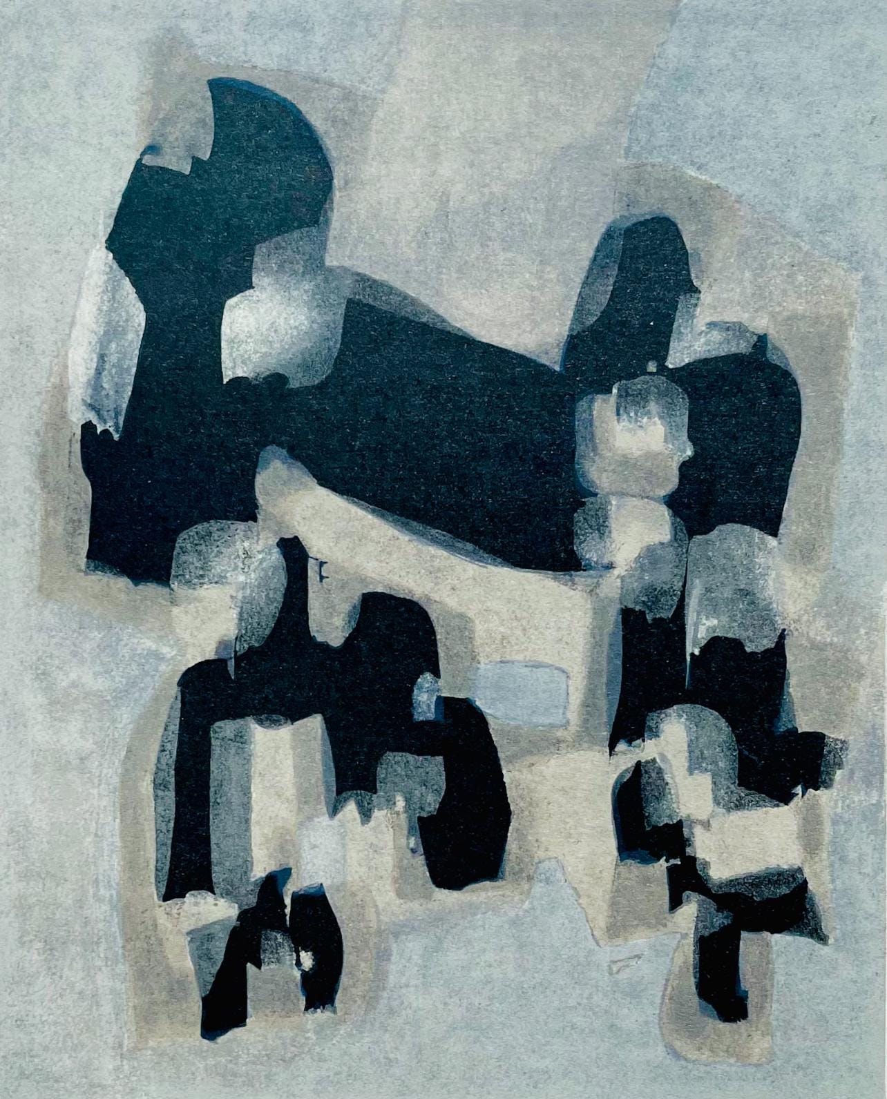 Raoul Ubac, Composition, Derrire Le Miroir, Lithograph