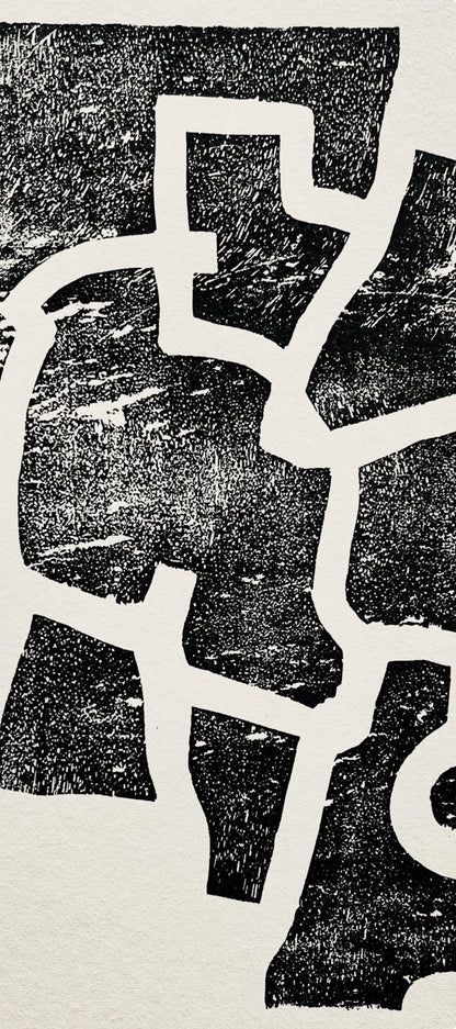 Eduardo Chillida, Composition, Derrire Le Miroir, Woodcut