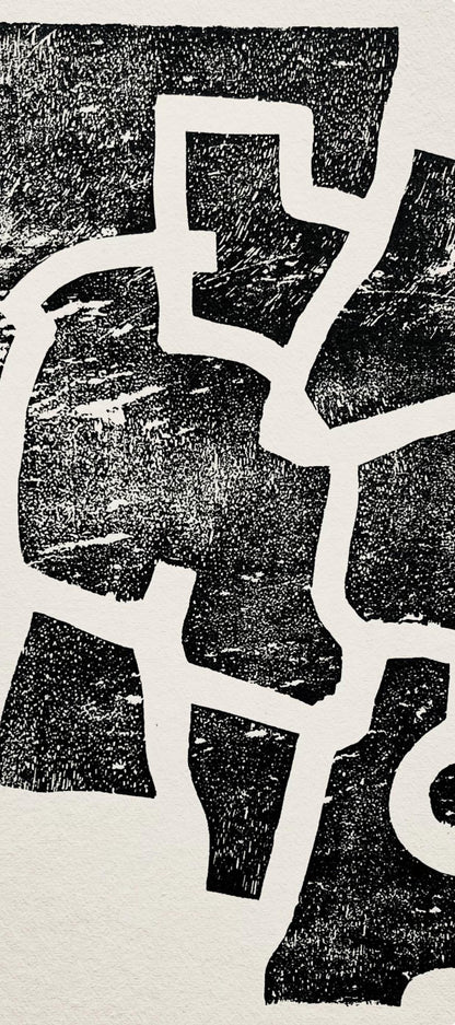 Eduardo Chillida, Composition, Derrire Le Miroir, Woodcut