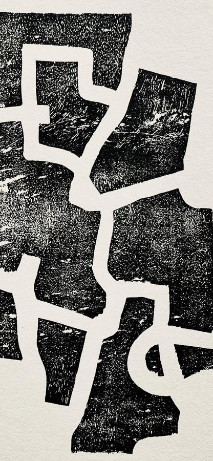 Eduardo Chillida, Composition, Derrire Le Miroir, Woodcut