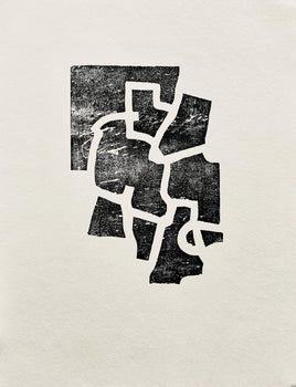 Eduardo Chillida, Composition, Derrire Le Miroir, Woodcut