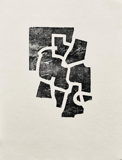 Eduardo Chillida, Composition, Derrire Le Miroir, Woodcut