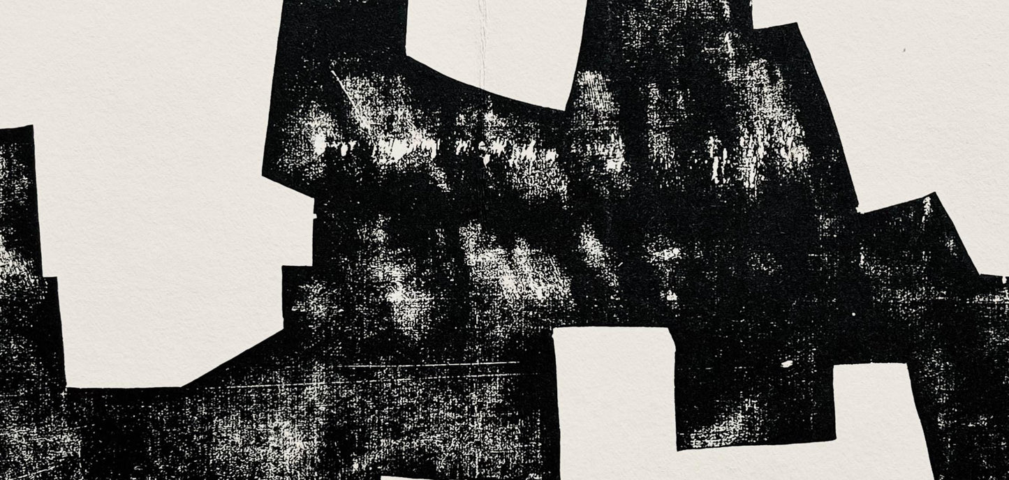 Eduardo Chillida, Composition, Derrire Le Miroir, Woodcut