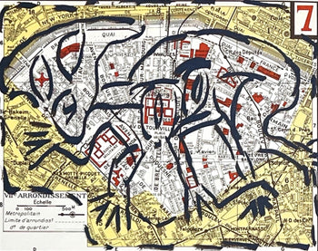 Pierre Alechinsky, Composition, Hommage Aim Et Marguerite Maeght, Derrire Le Miroir, Lithograph