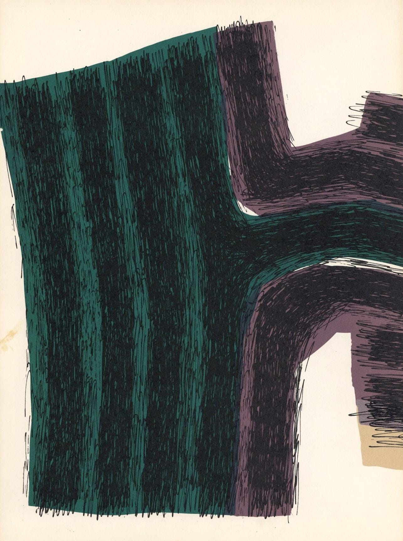 Raoul Ubac, Composition, Derrire Le Miroir, Lithograph