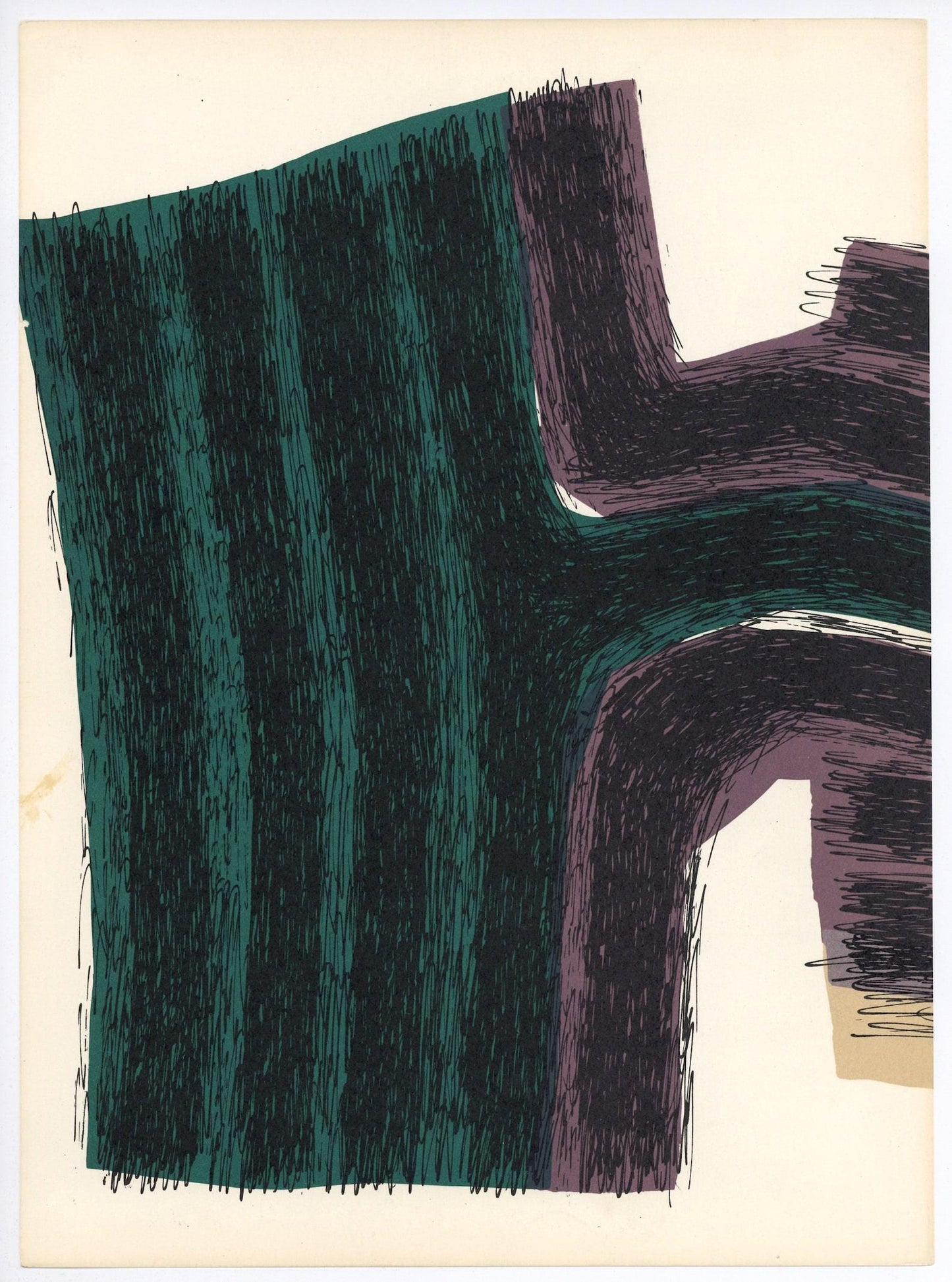 Raoul Ubac, Composition, Derrire Le Miroir, Lithograph