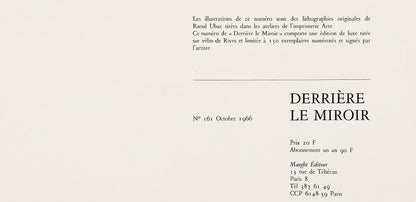 Raoul Ubac, Composition, Derrire Le Miroir, Lithograph
