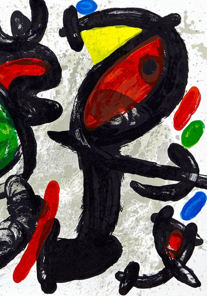 Joan Mir, Composition, Derrire Le Miroir, Lithograph