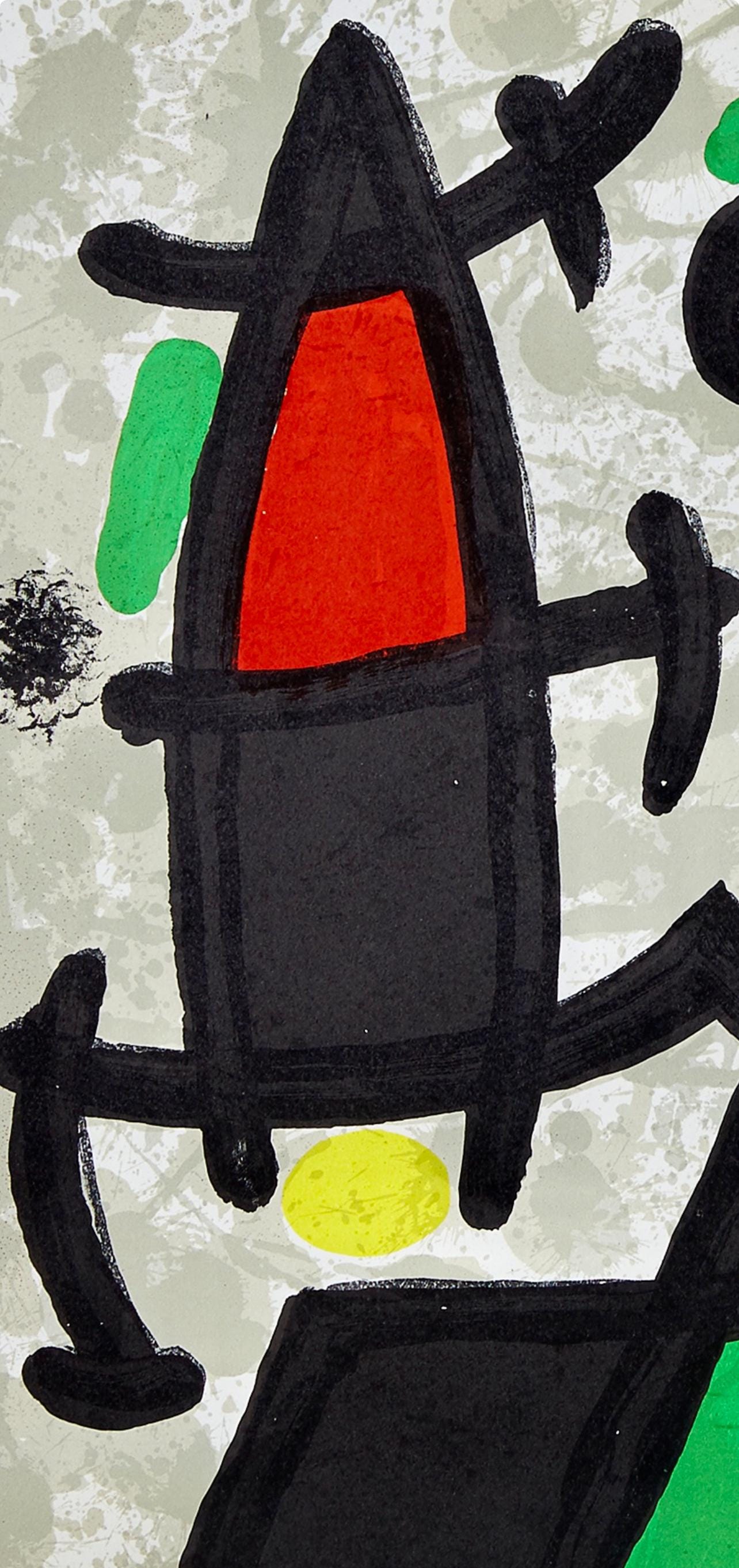 Joan Mir, Composition, Derrire Le Miroir, Lithograph