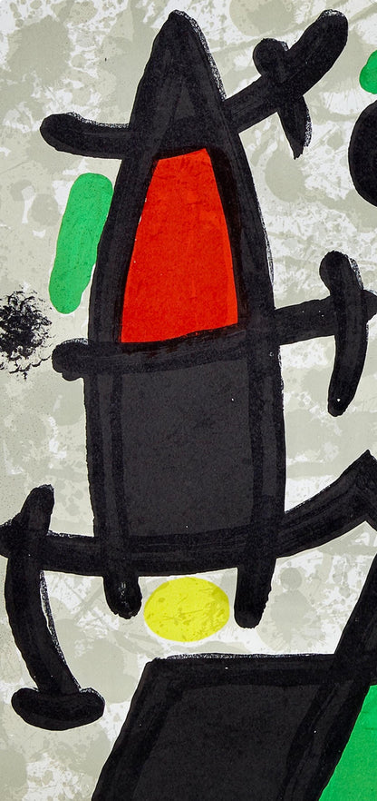 Joan Mir, Composition, Derrire Le Miroir, Lithograph