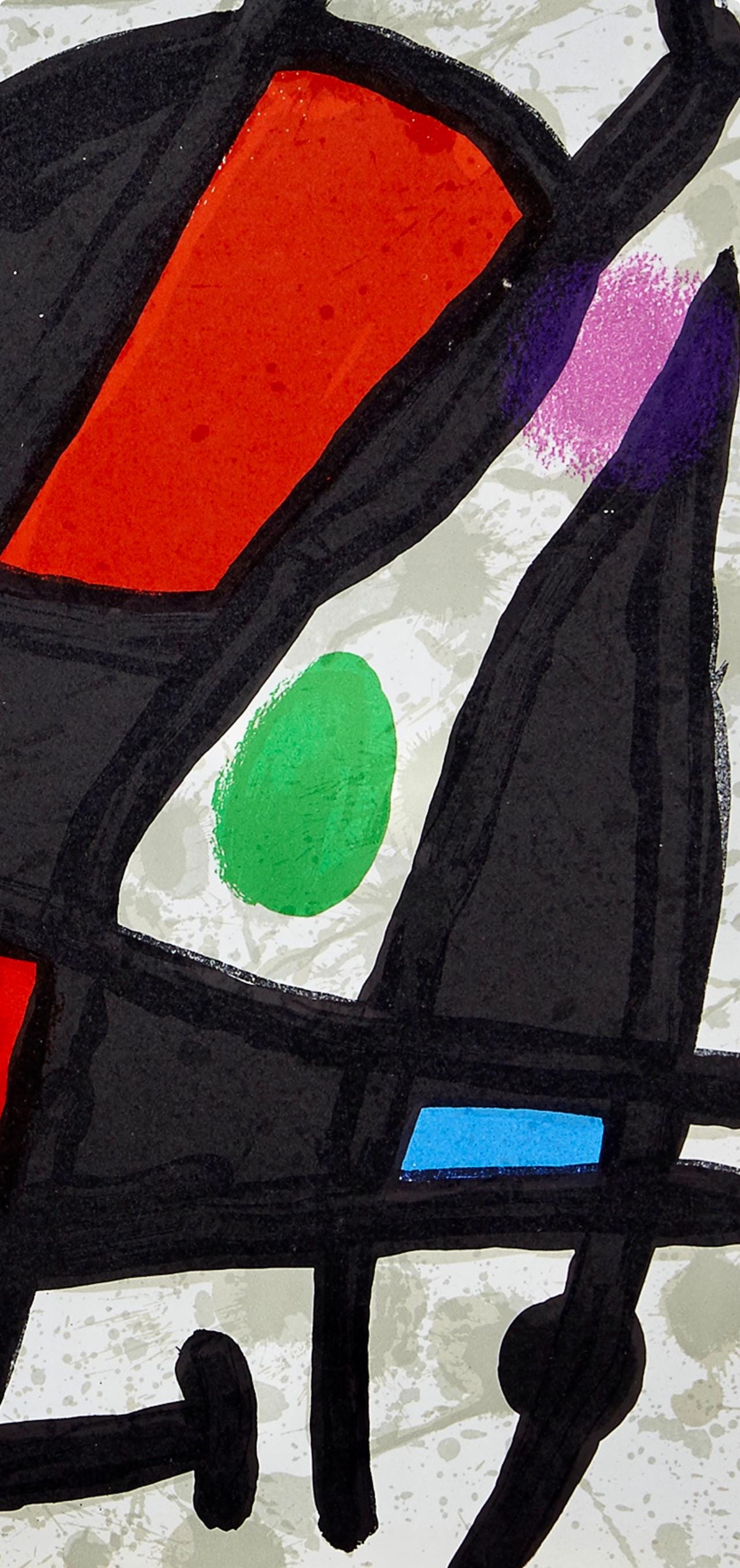 Joan Mir, Composition, Derrire Le Miroir, Lithograph