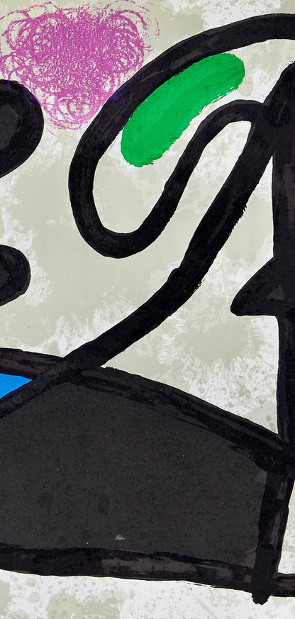 Joan Mir, Composition, Derrire Le Miroir, Lithograph