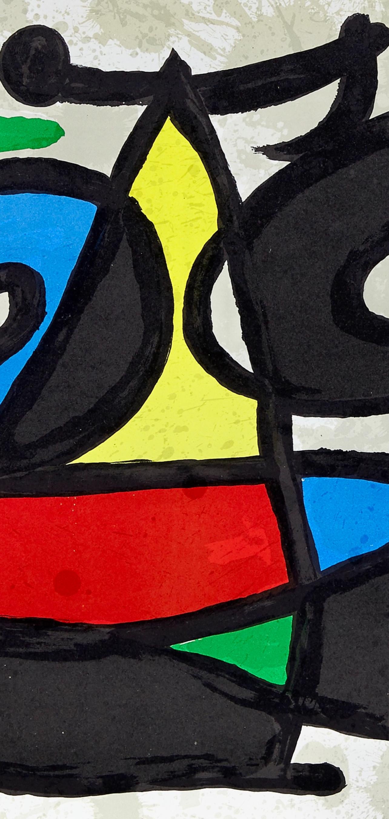 Joan Mir, Composition, Derrire Le Miroir, Lithograph