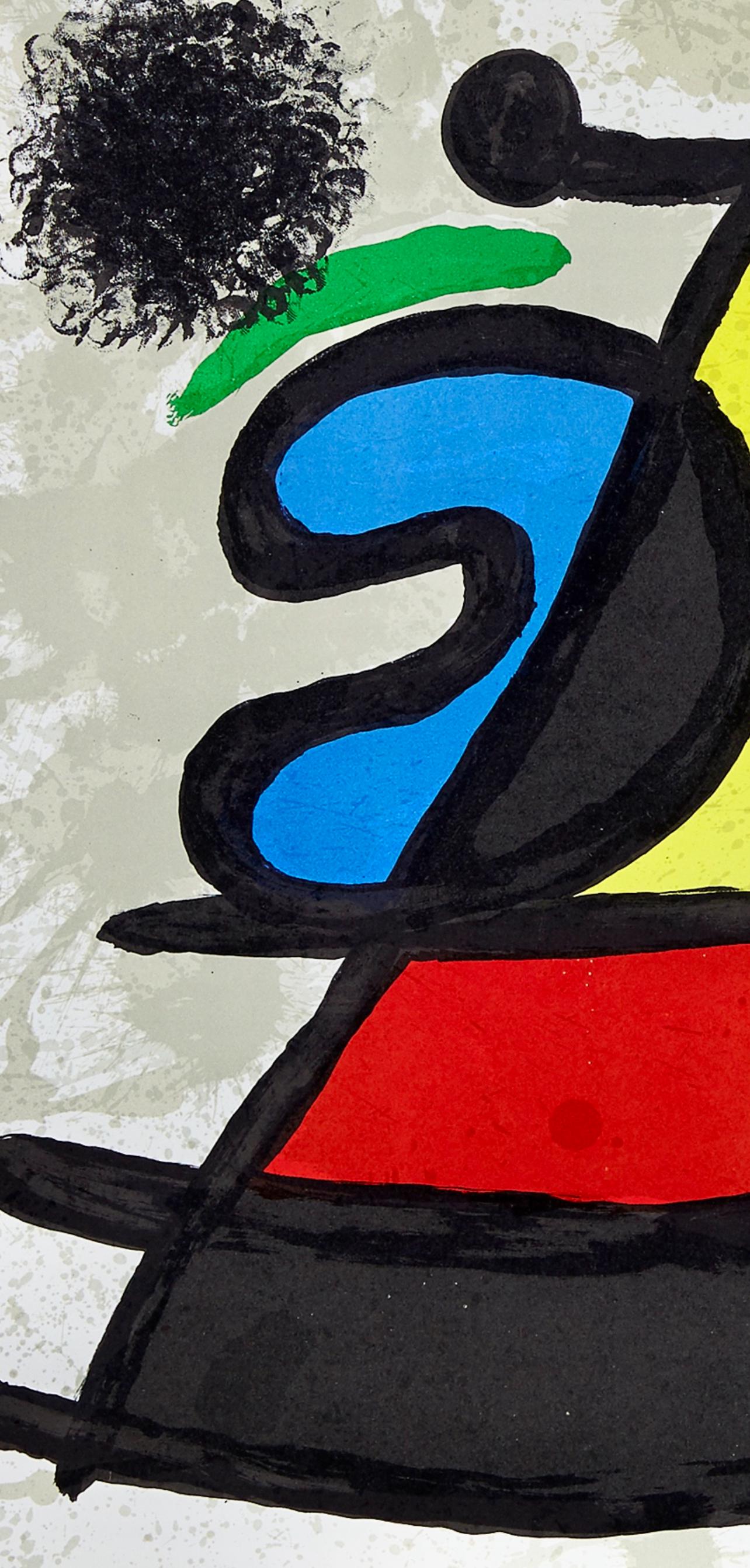 Joan Mir, Composition, Derrire Le Miroir, Lithograph