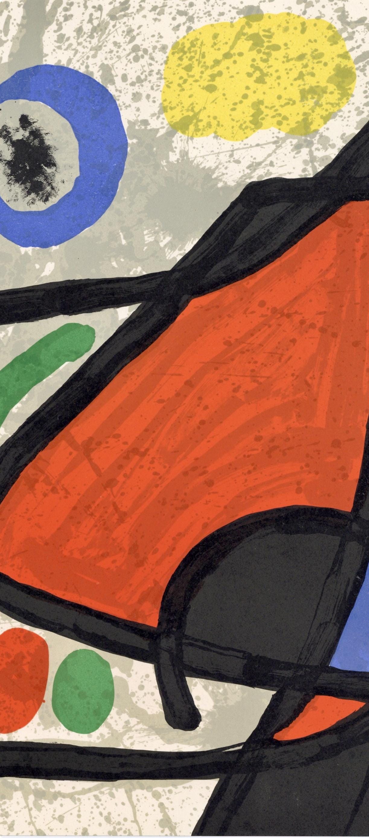 Joan Mir, Composition, Derrire Le Miroir, Lithograph