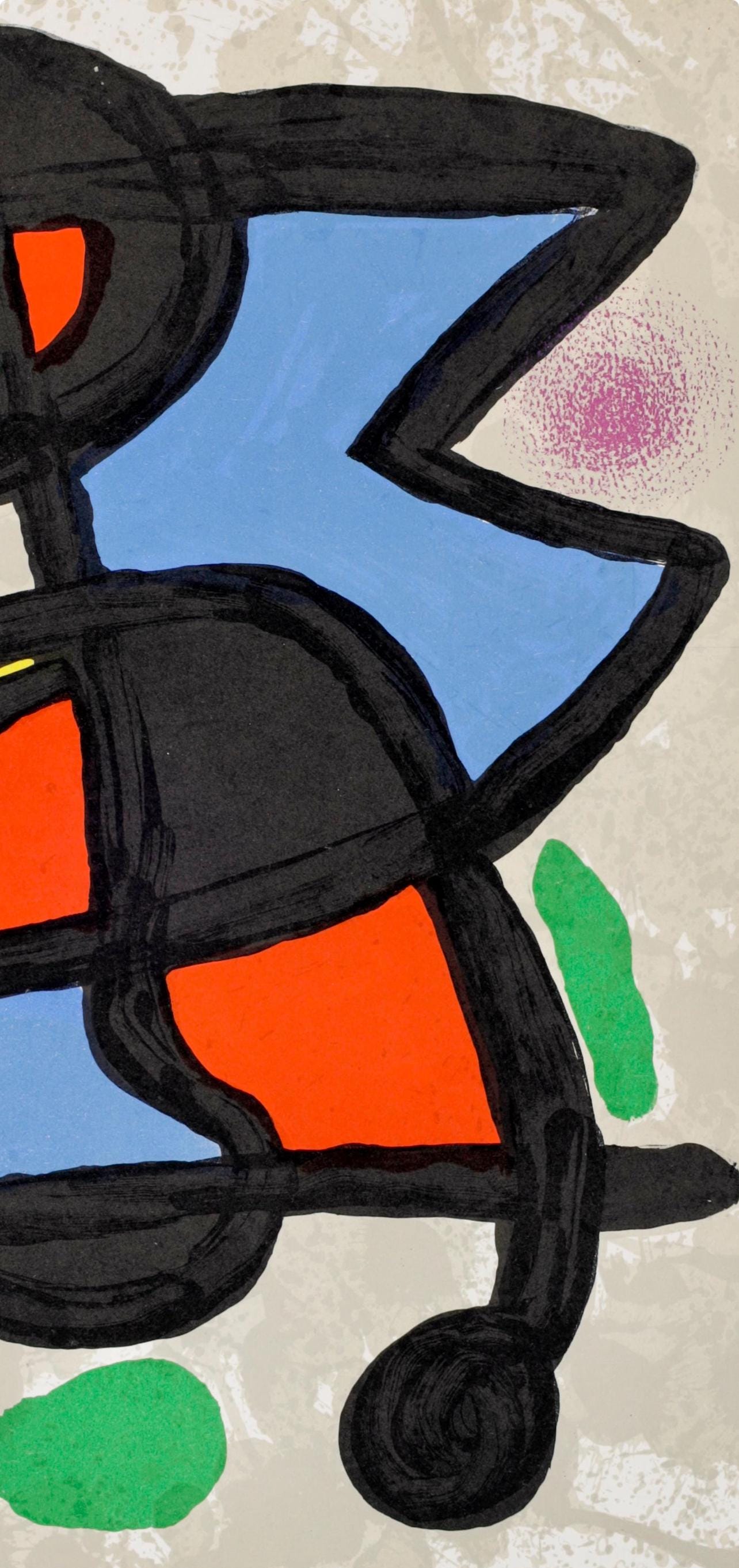 Joan Mir, Composition, Derrire Le Miroir, Lithograph