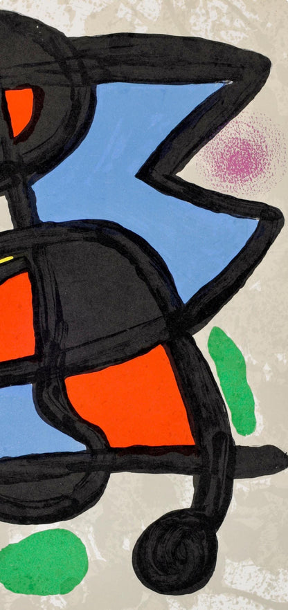 Joan Mir, Composition, Derrire Le Miroir, Lithograph