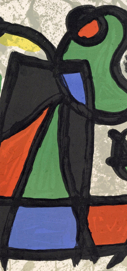 Joan Mir, Composition, Derrire Le Miroir, Lithograph