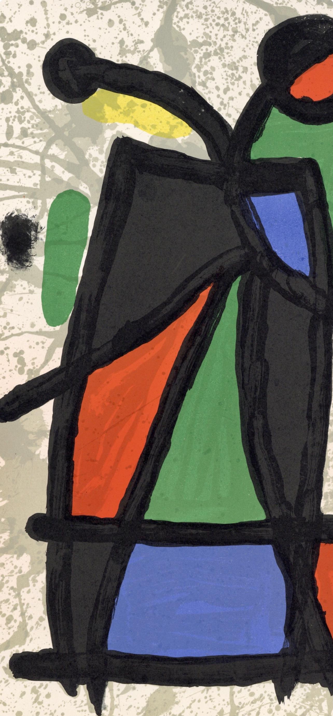 Joan Mir, Composition, Derrire Le Miroir, Lithograph