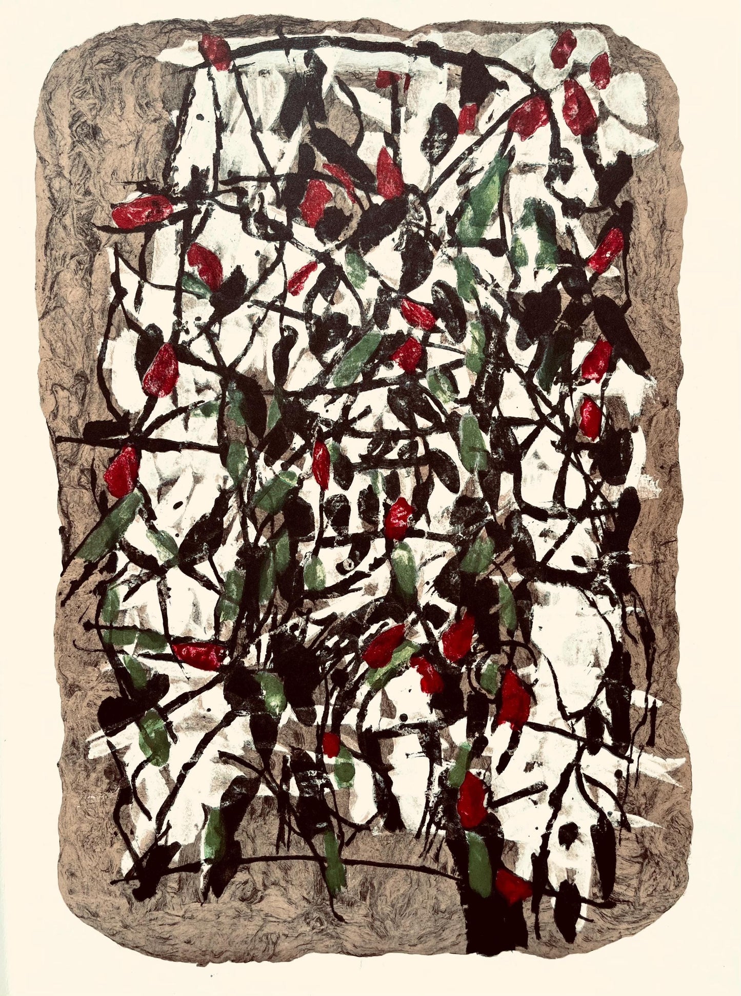 Jean-Paul Riopelle, Composition, Derrire Le Miroir, Lithograph