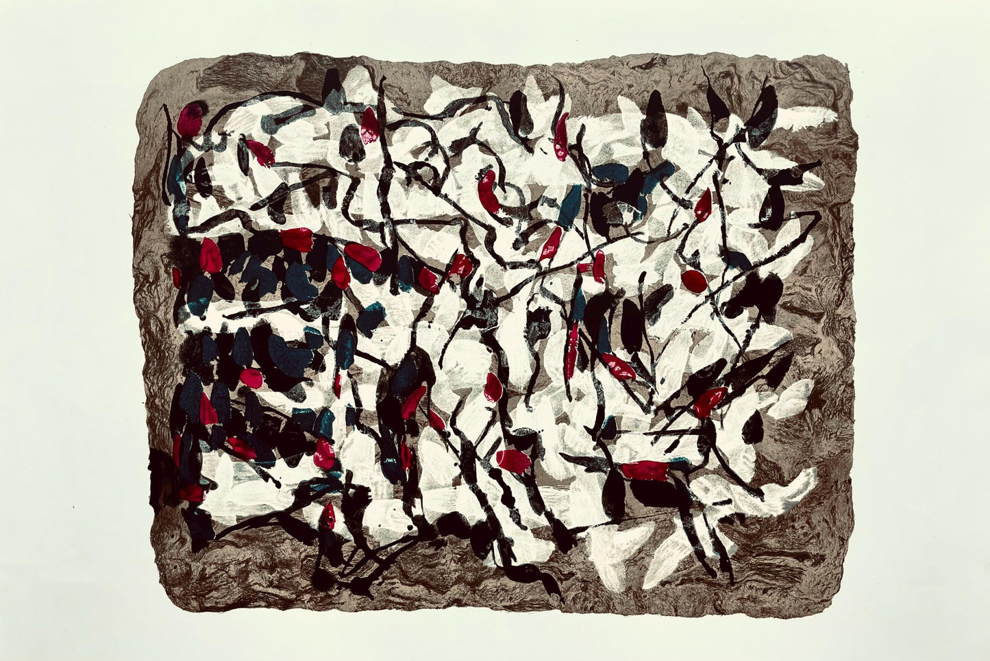 Jean-Paul Riopelle, Composition, Derrire Le Miroir, Lithograph