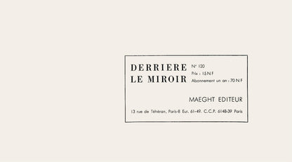 Pierre Tal-Coat, Composition, Derrire Le Miroir, Lithograph