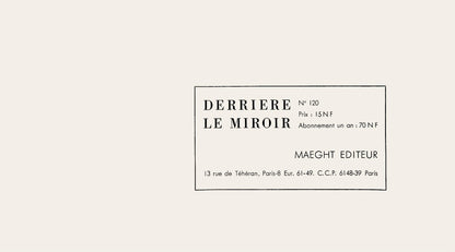 Pierre Tal-Coat, Composition, Derrire Le Miroir, Lithograph