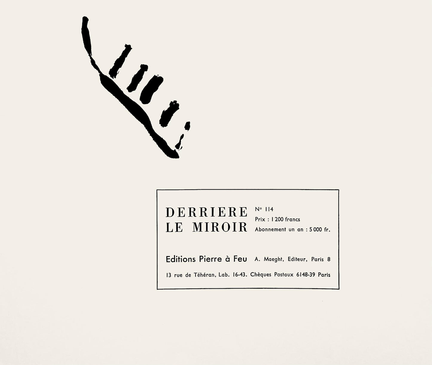 Pierre Tal-Coat, Composition, Derrire Le Miroir, Lithograph