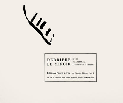 Pierre Tal-Coat, Composition, Derrire Le Miroir, Lithograph