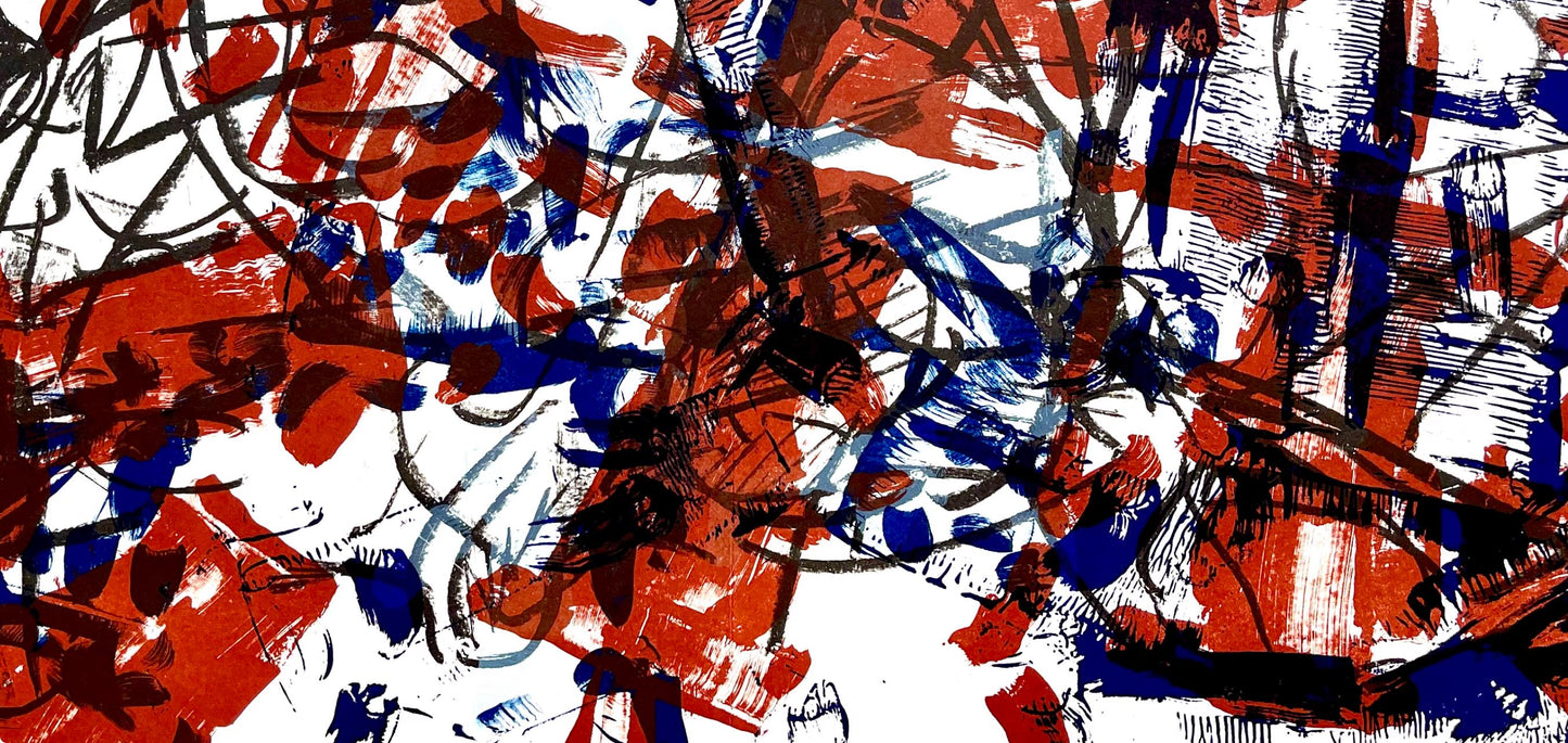 Jean-Paul Riopelle, Composition, Derrire Le Miroir, Lithograph