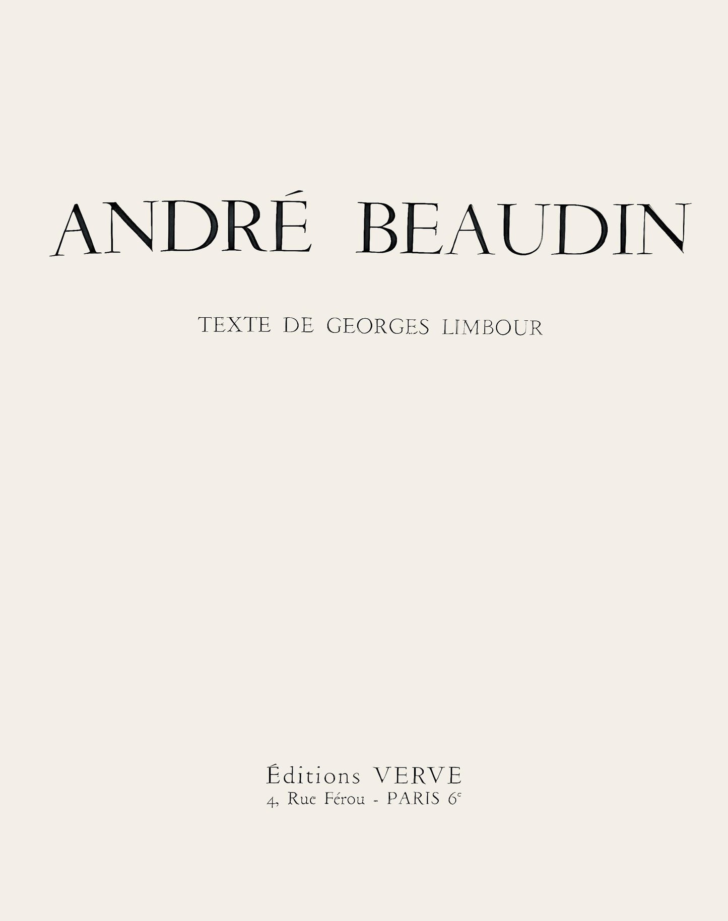 Andr Beaudin, Composition, Andr Beaudin, Verve: Revue Artistique, Lithograph