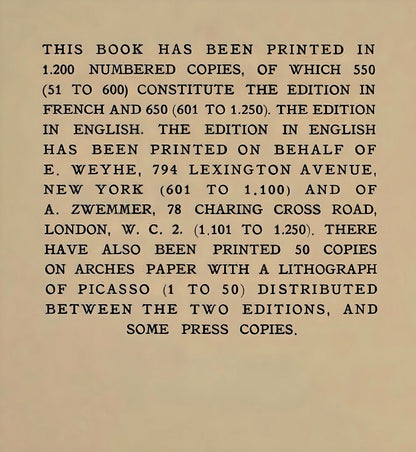 Pablo Picasso, Composition (Cramer 18; Bloch 98; Reue 31), Pablo Picasso, Lithograph