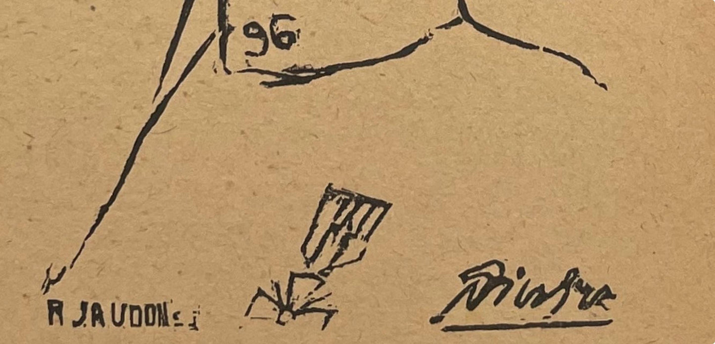 Pablo Picasso, Composition (Horodisch C2), Calligrammes, Woodcut