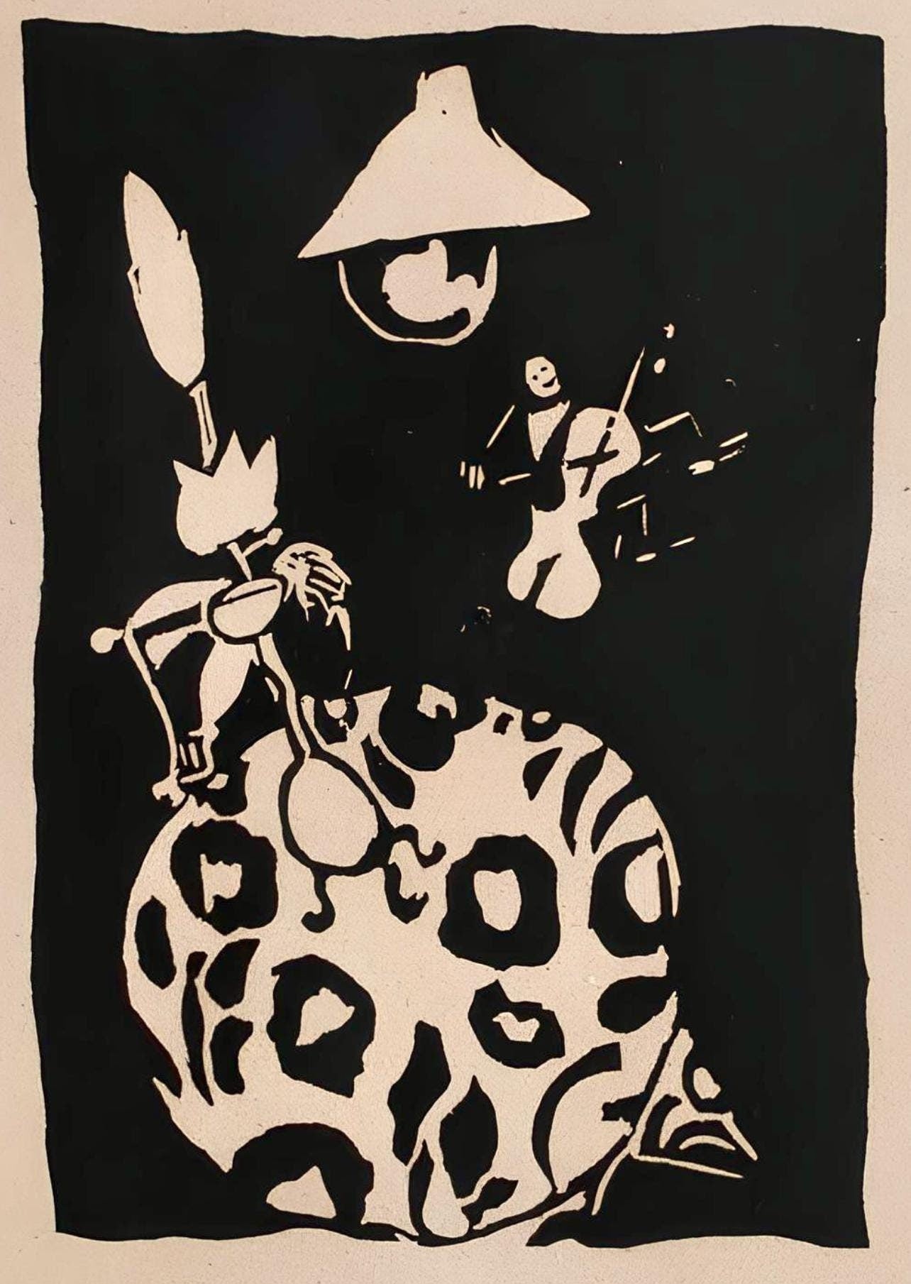 Jean Pougny, Composition, Pougny, Dix Linogravures Originales, 1914-1920, Linocut