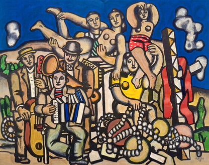 Fernand Lger, Composition, Derrire Le Miroir, Lithograph