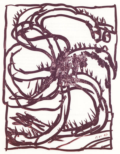 Pierre Alechinsky, Composition, Derrire Le Miroir, Lithograph