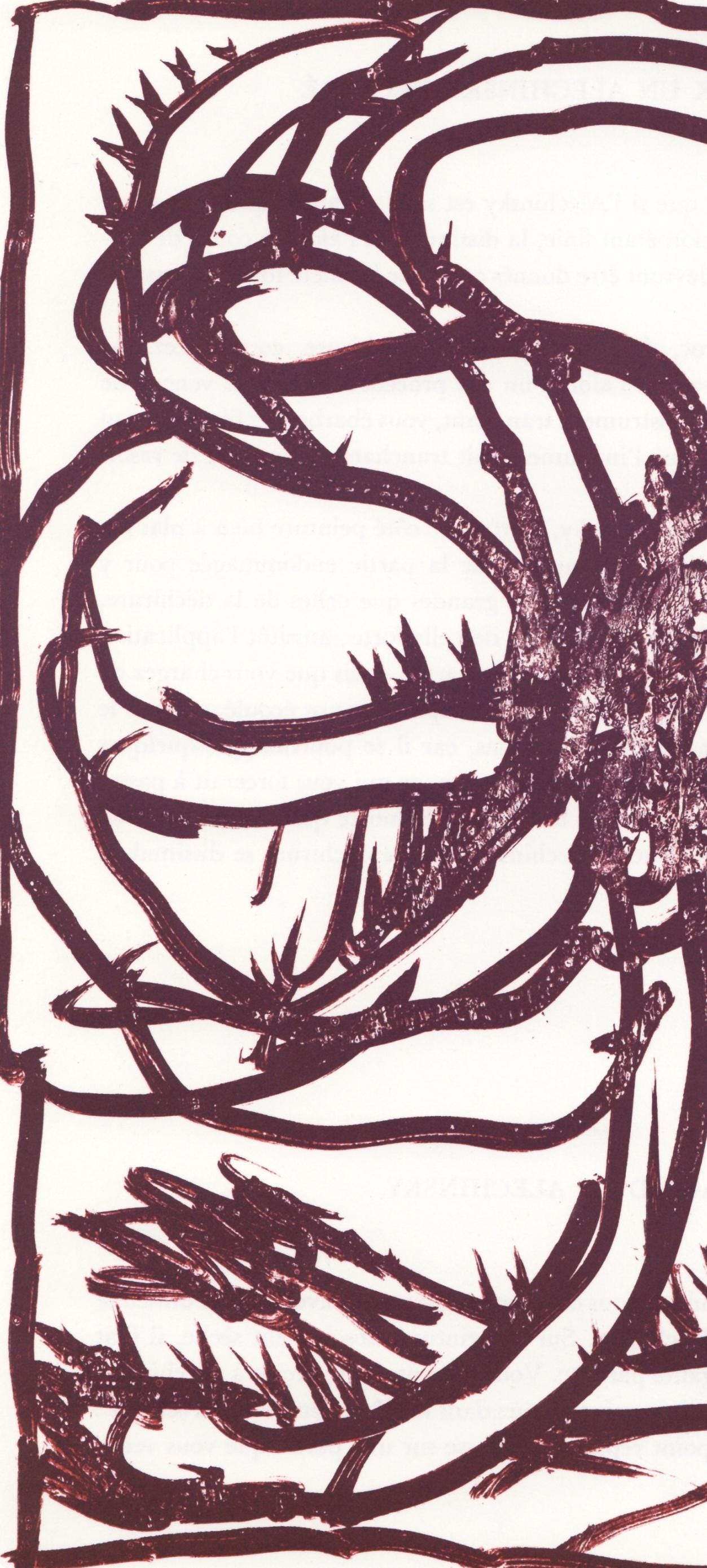 Pierre Alechinsky, Composition, Derrire Le Miroir, Lithograph