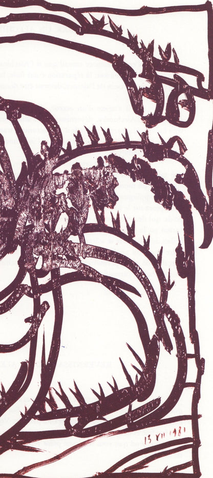 Pierre Alechinsky, Composition, Derrire Le Miroir, Lithograph